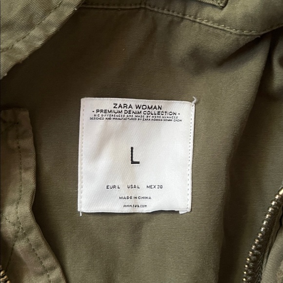 Zara Khaki Green Jacket Premium Label - Picture 2 of 6